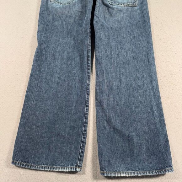 7 For All Mandkind A Pocket Jeans Women 32 Straight Leg Blue Medium Wash Relaxed - Picture 10 of 15